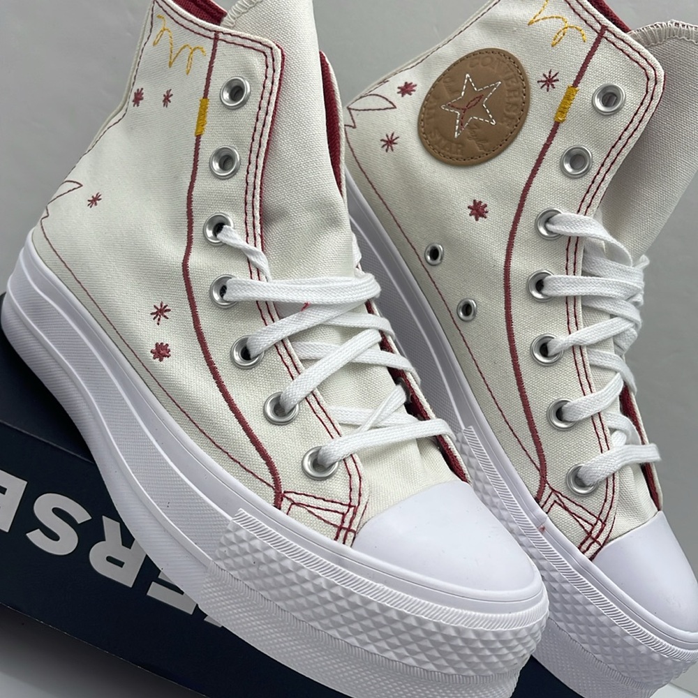 Converse Women's High-Top Platforms A13395C CTAS LIFT HI
EGRET/ASTRODUST/YELLOW - Picture 6 of 16